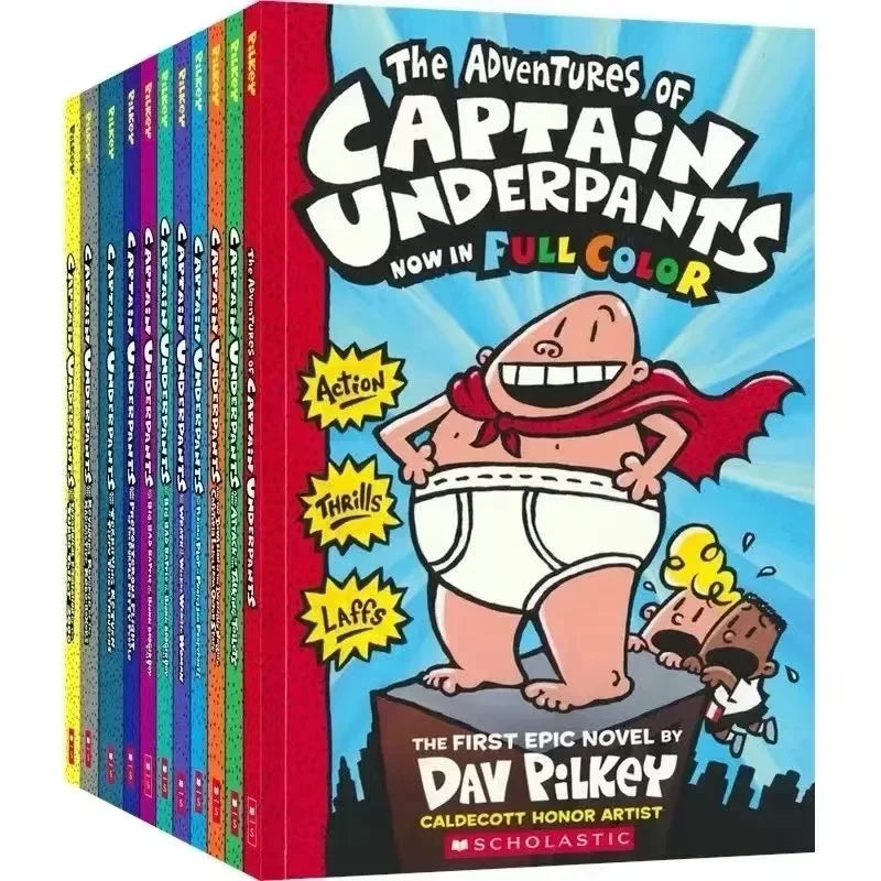 Captain Underpants Full-Color Book Set (12 Books)