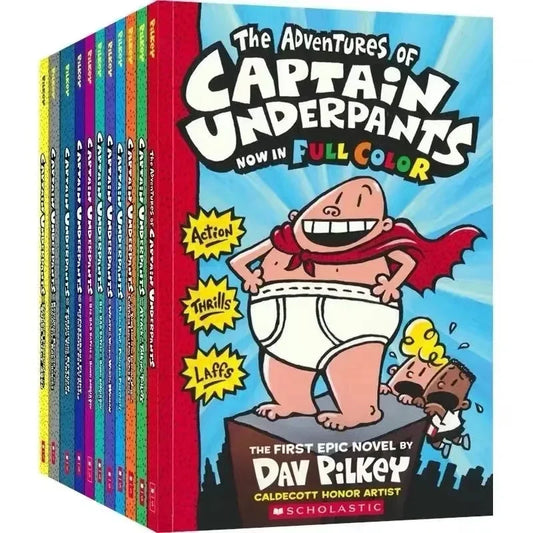 Captain Underpants Full-Color Book Set (12 Books)